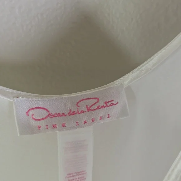 Oscar de la Renta  Chemise Ruffle Details At Neckline Size XL NwOT. - Picture 6 of 9